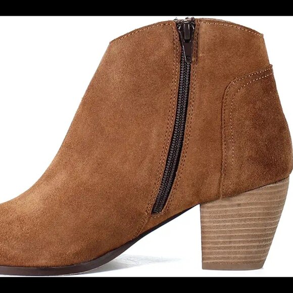 NEW  DIBA TRUE Suede Swing Low Western Booties cognac for women 462tn - Picture 7 of 12